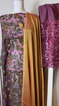 Pearl Lace Dirac Set - Purple & Orange