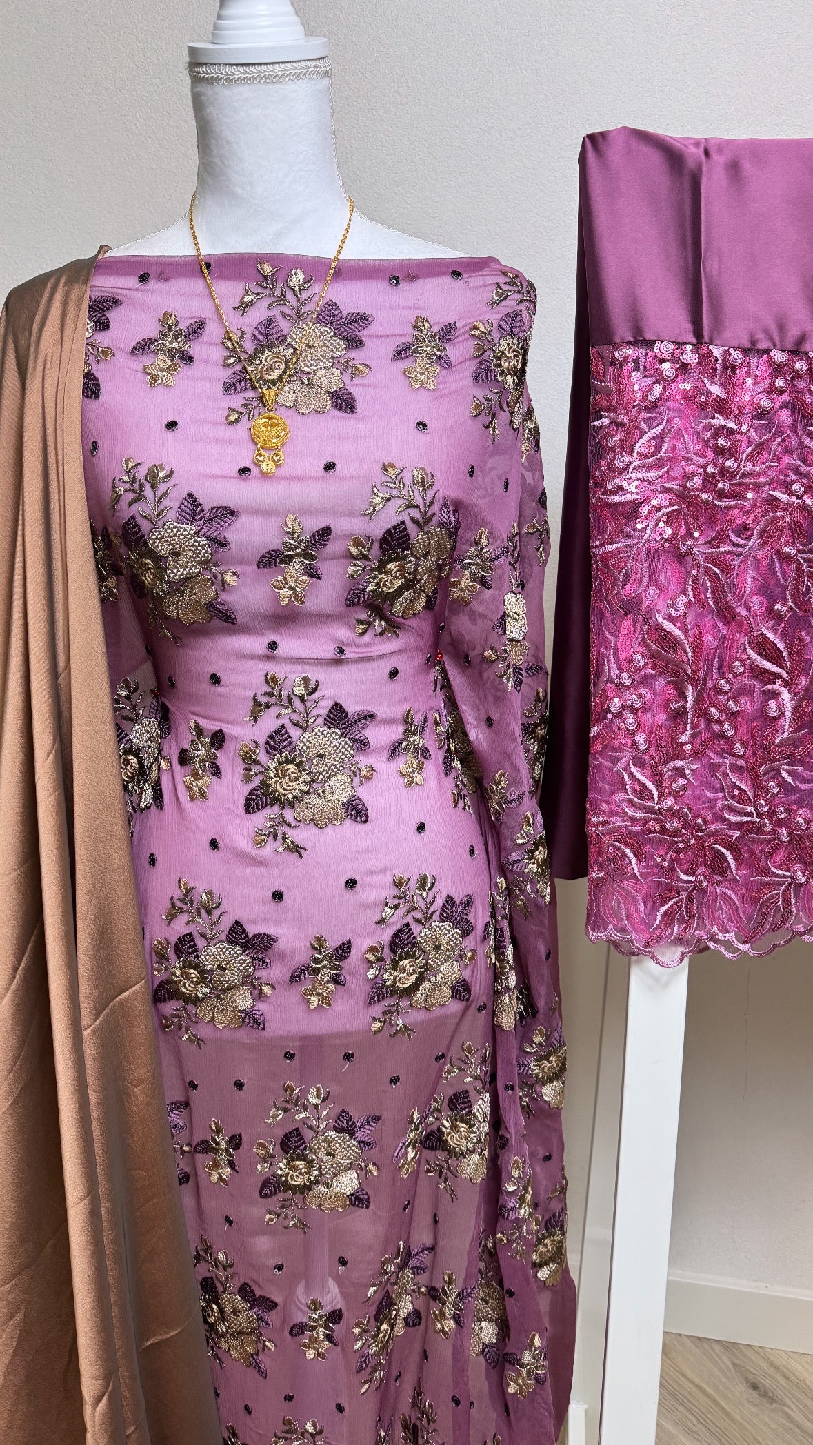 Pearl Floral Dirac Set - Purple & Pink