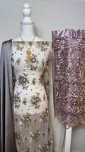 Pearl Floral Dirac Set - Pink & Green