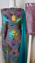 Floral Maqbal Collection - Turquoise