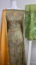 Pearl Lace Dirac Set - Orange & Green